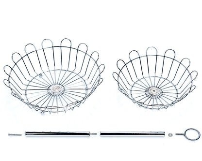 ZELLER Obst-Etagere 27302 Metall, verchromt, ca. Ø 26 x 29 cm