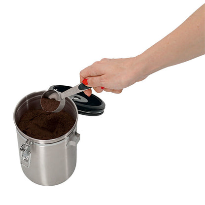 ZELLER 27367 Kaffeedose mit Löffel 1700 ml, Edelstahl/Kunststoff, Ø 12 x 19 cm