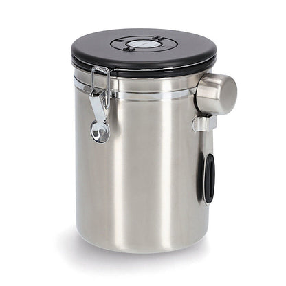 ZELLER 27368 Kaffeedose mit Löffel 2700 ml, Edelstahl/Kunststoff, Ø 14 x 21,5 cm