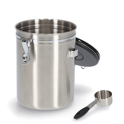 ZELLER 27368 Kaffeedose mit Löffel 2700 ml, Edelstahl/Kunststoff, Ø 14 x 21,5 cm