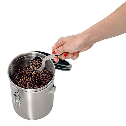 ZELLER 27368 Kaffeedose mit Löffel 2700 ml, Edelstahl/Kunststoff, Ø 14 x 21,5 cm