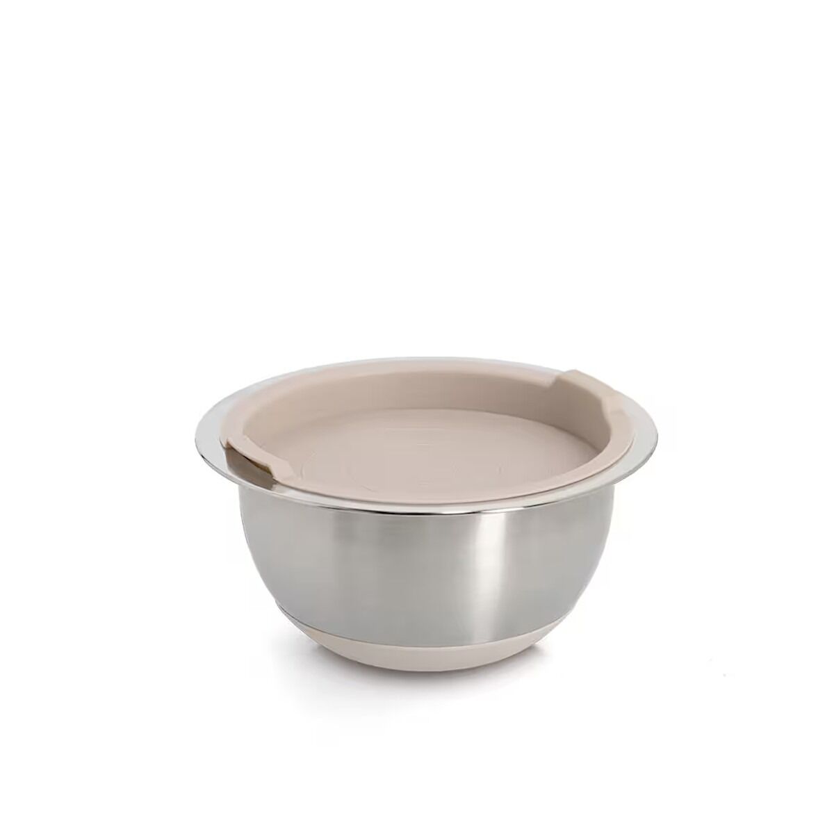 ZELLER 27369 Schüssel-Set 3-tlg. Edelstahl mit Deckeln aus Kunststoff