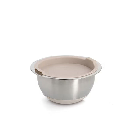 ZELLER 27369 Schüssel-Set 3-tlg. Edelstahl mit Deckeln aus Kunststoff