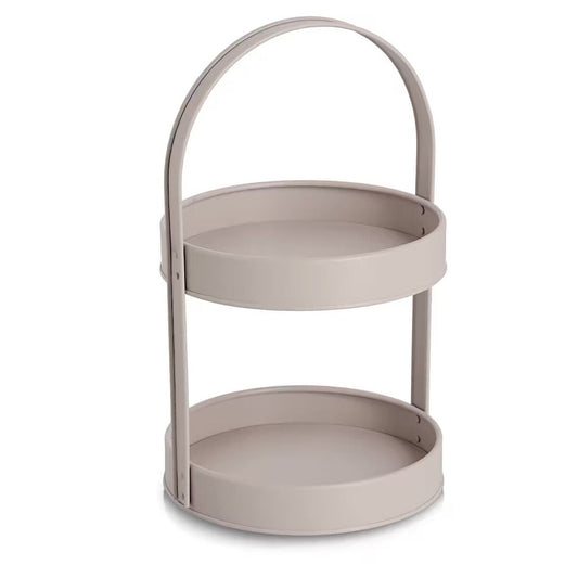 ZELLER Etagere 27375 aus Metall, greige ca. 20,5 x 19,5 x 33 cm