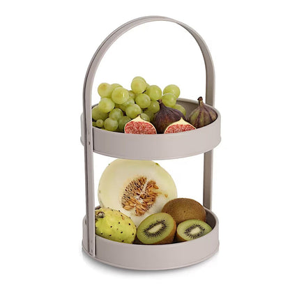 ZELLER Etagere 27375 aus Metall, greige ca. 20,5 x 19,5 x 33 cm