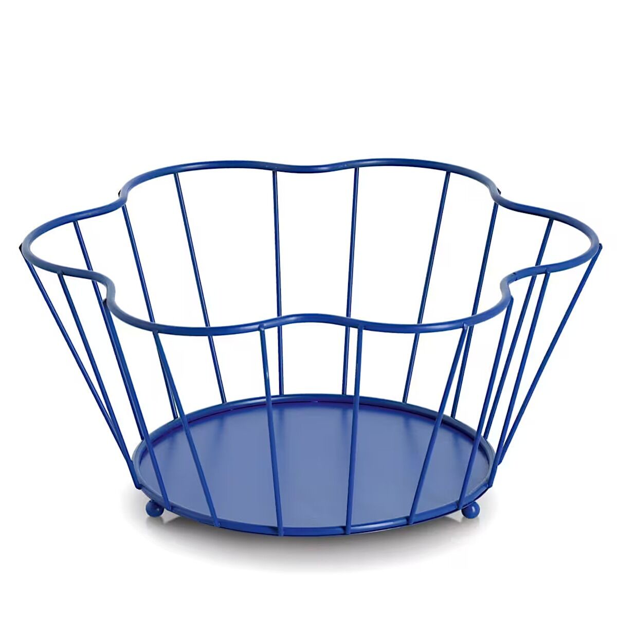 ZELLER 27378 Obstkorb aus Metall, blau ca. 30 x 27 x 14 cm
