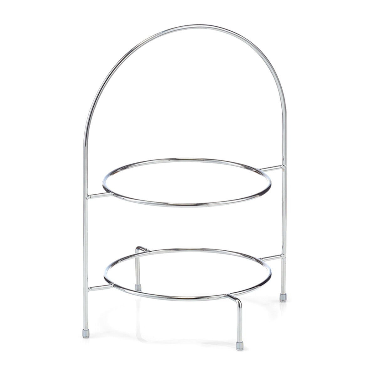 ZELLER Etagere 27381 mit zwei Ebenen für Teller, Metall, verchromt, ca. 29 x 27 x 39 cm