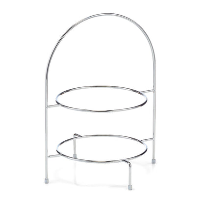 ZELLER Etagere 27381 mit zwei Ebenen für Teller, Metall, verchromt, ca. 29 x 27 x 39 cm