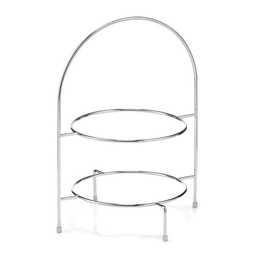 ZELLER Etagere 27381 mit zwei Ebenen für Teller, Metall, verchromt, ca. 29 x 27 x 39 cm