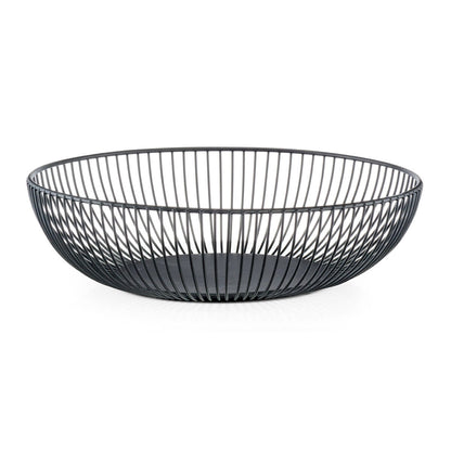 ZELLER Obstkorb 27382 Metall, schwarz, ca. Ø 28,0 x 8,0 cm