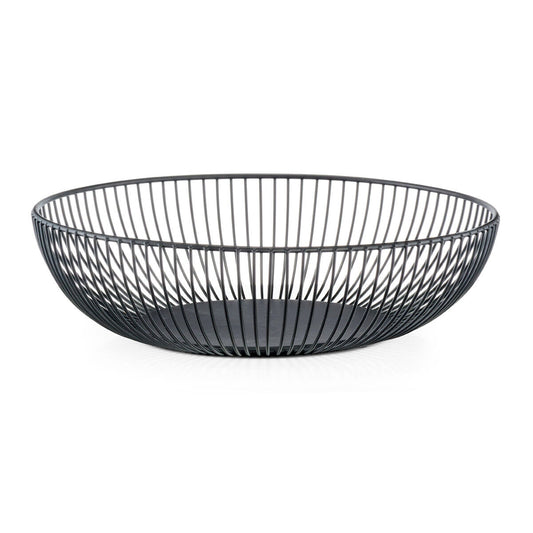 ZELLER Obstkorb 27382 Metall, schwarz, ca. Ø 28,0 x 8,0 cm
