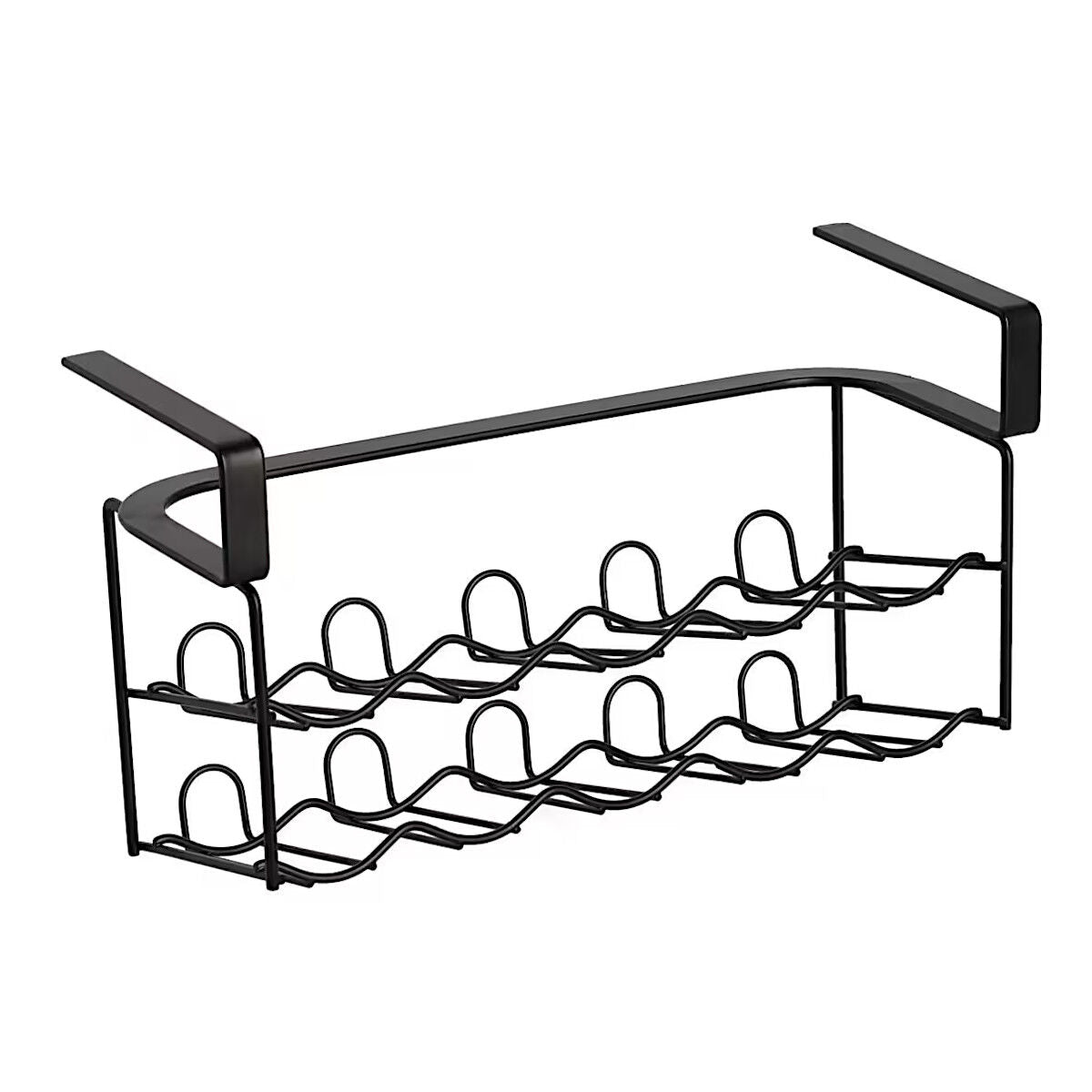 ZELLER 27404 Gewürzgläser-Regal aus Metall, schwarz, ca. 30 x 11 x 17,5 cm