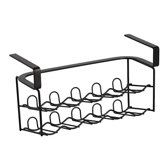 ZELLER 27404 Gewürzgläser-Regal aus Metall, schwarz, ca. 30 x 11 x 17,5 cm