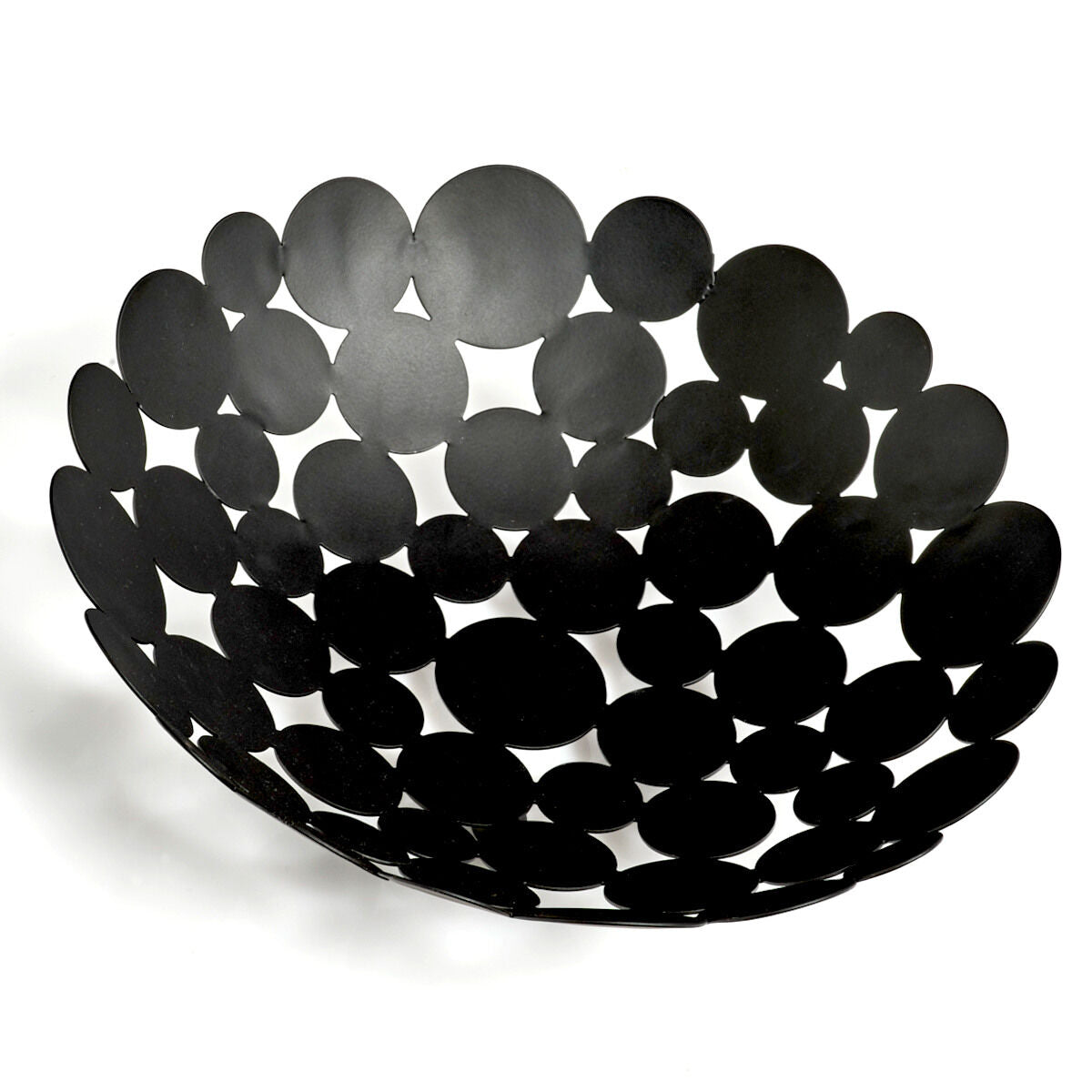 ZELLER 27412 Obstkorb Metall, schwarz, ca. Ø 29 x 8,5 cm