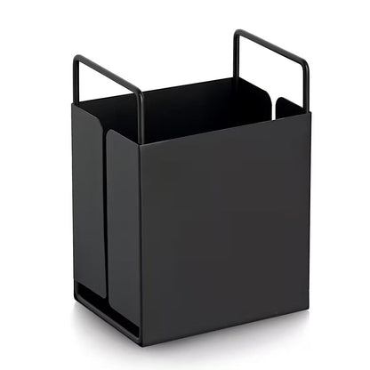 ZELLER 27462 Utensilienhalter aus Metall, schwarz ca. 14 x 10,5 x 19 cm